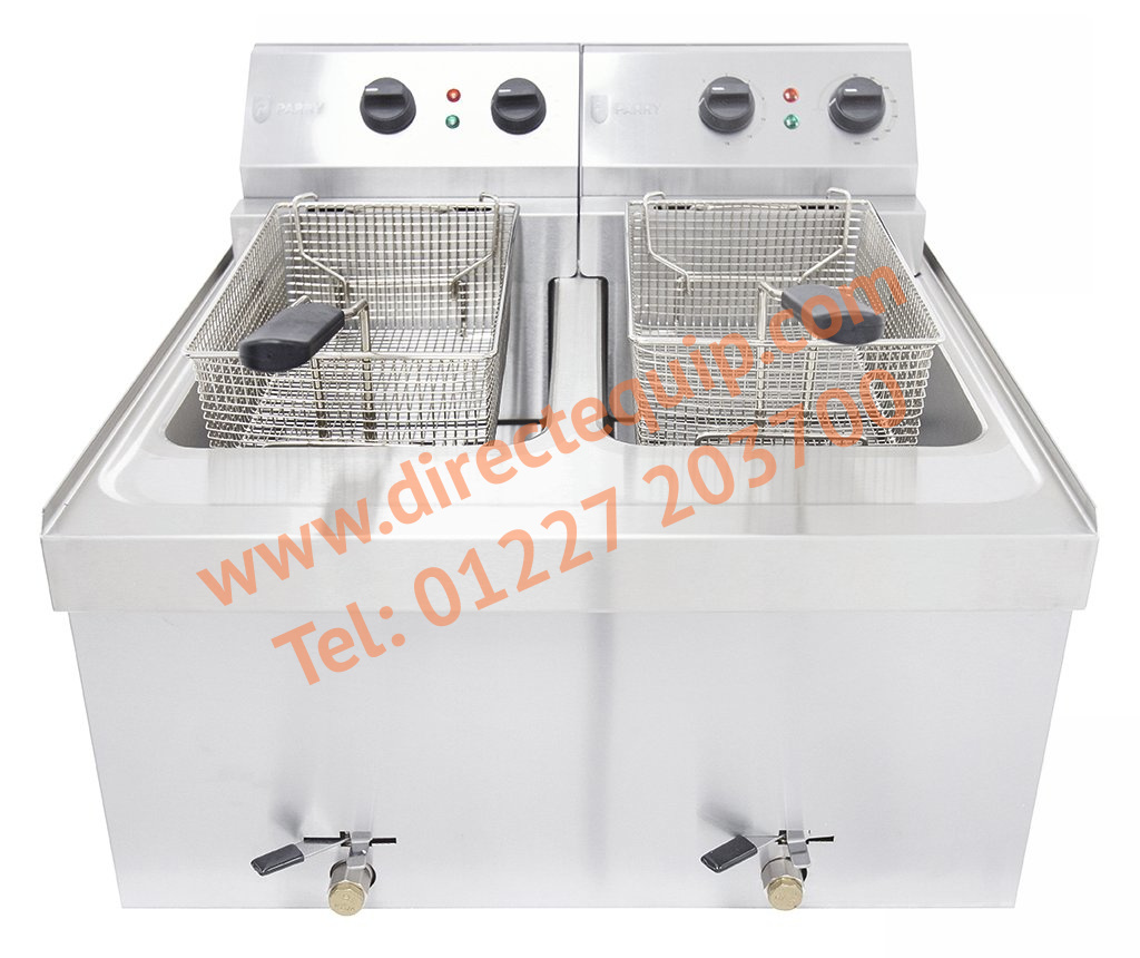 Parry NPDF6 Twin Tank Table Top Electric Fryer 2 x 9Ltr 6kW